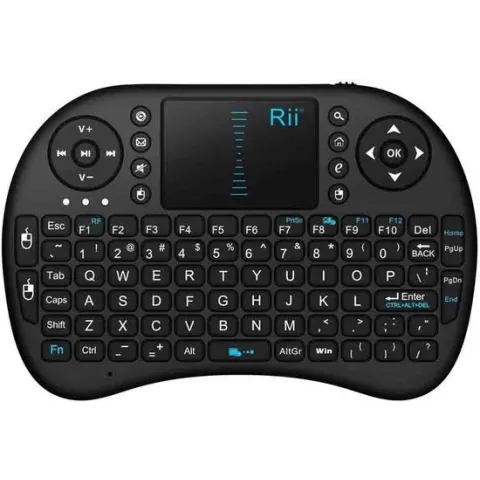 Rii Mini Wireless Keyboard i8 RF Draadloos QWERTY Engels Zwart toetsenbord