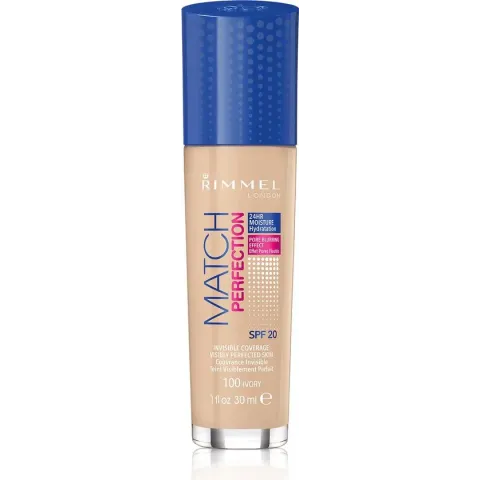 Rimmel London Match Perfection Foundation - 100 Ivory - Beige