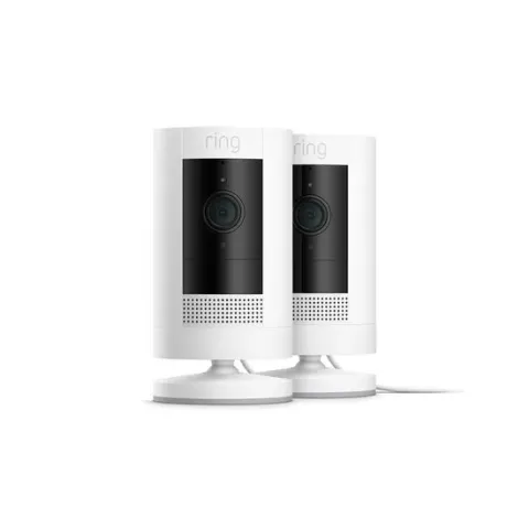 Ring Stick Up Cam Batterij - Beveiligingscamera - Draadloos - Wit - 2 stuks