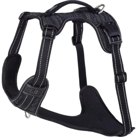 Rogz Explore Tuig Gevoerd Zwart - Hondenharnas - 66-95 cm