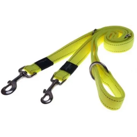 Rogz For Dogs Fanbelt Multipurpose Hondenriem - 20 mm x 1.6 m - Geel