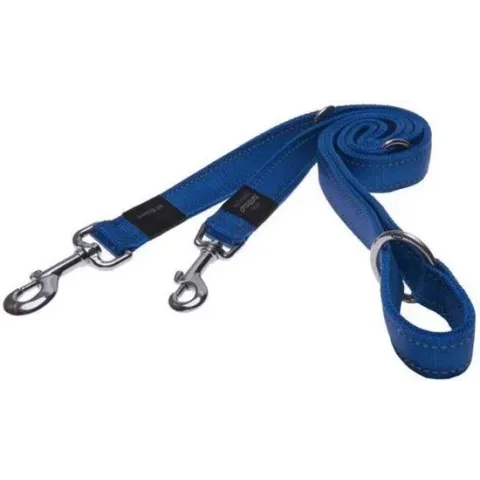 Rogz For Dogs Fanbelt Multipurpose Hondenriem - Blauw - 20mm x 1.6mtr