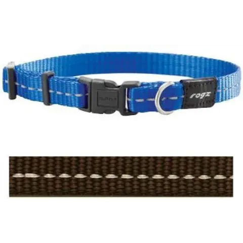 Rogz For Dogs Nitelife Hondenhalsband - 11 mm x 20-32 cm - Choco