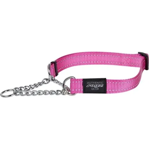 Rogz Utility Sliphalsband Ketting Roze - Hondenhalsband - 37-56x2.0 cm