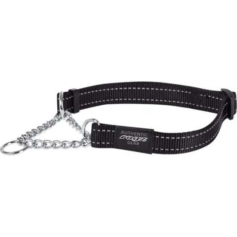 Rogz Utility Sliphalsband Ketting Zwart - Hondenhalsband - 37-56x2.0 cm