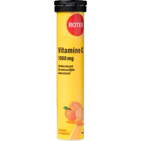 Roter Vitamine C Bruistabletten 1000 mg -  Sinaasappel & Abrikozen smaak - 20 bruistabletten