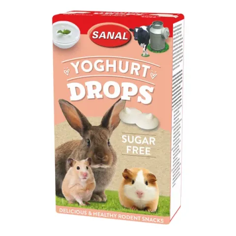 Sanal Yoghurt Drops Sugar Free - Knaagdiersnack - 45 g