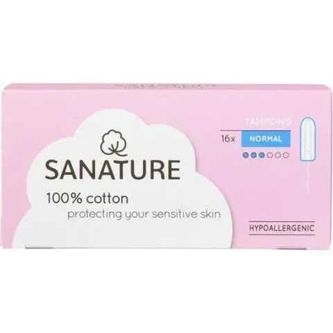 Sanature - Tampons Normaal - 100% katoen - 16 stuks