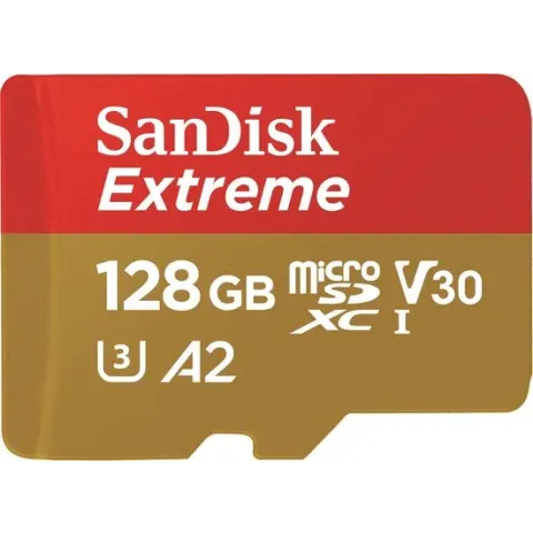 SanDisk Extreme microSDXC-kaart 128 GB UHS-Class 3 Schokbestendig, Waterdicht