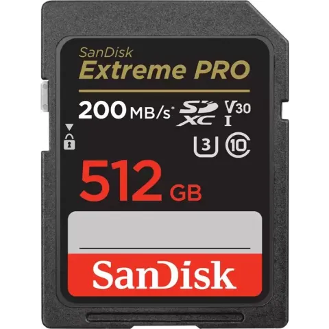 SanDisk SDXC Extreme Pro 512GB 200/140 mb/s - V30 - Rescue