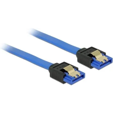 SATA datakabel - plat - SATA600 - 6 Gbit/s / blauw - 0,20 meter