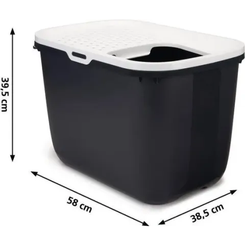 Savic Hop In - Kattenbak - Grijs - 58,5 x 39 x 39,5 cm
