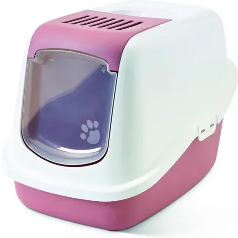 Savic Nestor Earth Kattenbak - Roze/Wit - 56 x 39 x 39 cm