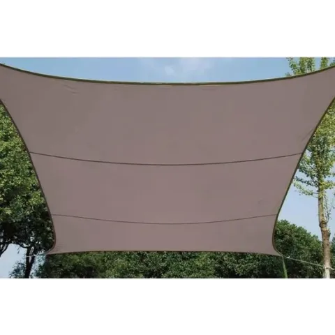 Schaduwdoek - Zonnezeil - Vierkant 3.6 X 3.6 M, Kleur: Taupe