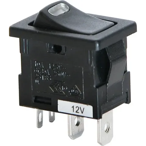 Schakelaar LED 12V 10A rood 19x12mm