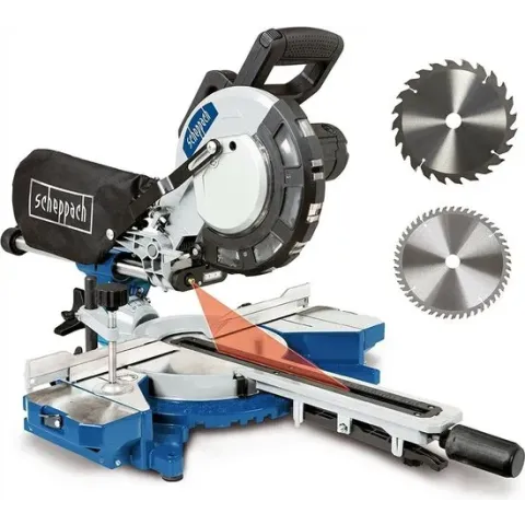 Scheppach HM216 Afkortzaag / Verstekzaag - Met Laser - 2000W - Ø216mm