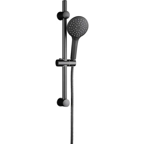 SCHÜTTE Raven Doucheset met Handdouche - 70 cm Glijstang - 3 standen - Zwart mat