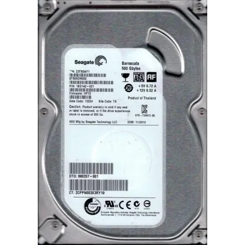 SEAGATE 500GB 7200RPM 3.5INCH SATA-6GBPS hard disk drive (Seagate drive from HP unit) 680207-001