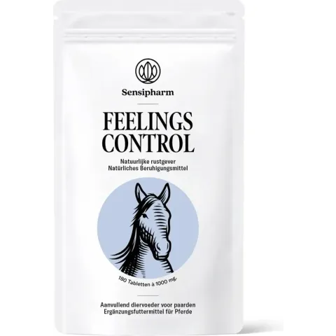 Sensipharm Feelings Control Antistressmiddel Paard - Rustgevend Voedingssupplement bij Stress, Onrust en Agressie en Schrikken - 180 Tabletten à 1000 mg