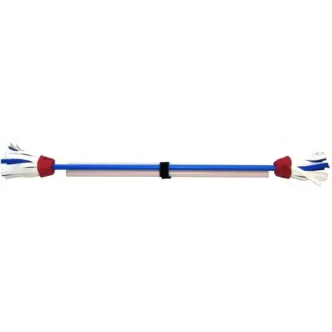 Set Acrobat Flower Stick BLUE shaft, red/white/blue flower + hand sticks