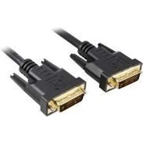 Sharkoon 3m DVI-D to DVI-D (24+1) DVI kabel Zwart