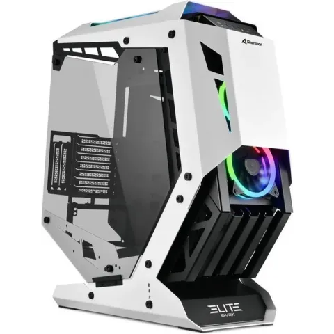 Sharkoon ELITE SHARK CA700 Tower Zwart, Wit
