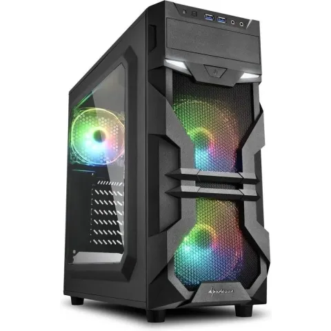 Sharkoon VG7-W RGB Midi ATX Tower Zwart