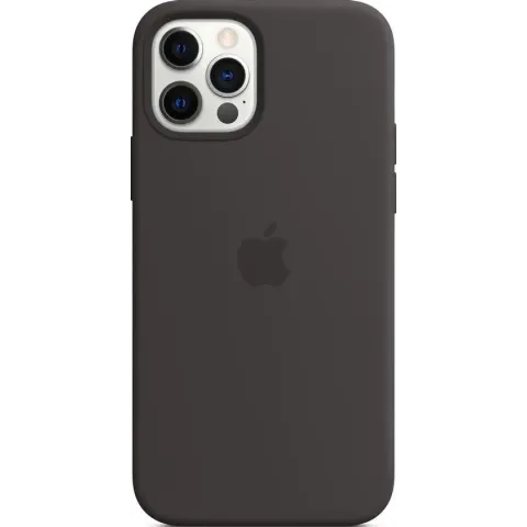 Siliconenhoesje met MagSafe voor iPhone 12 (Pro) - Zwart