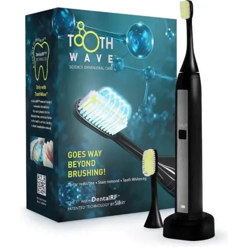 Silk'n ToothWave - Elektrische tandenborstel met DentalRF - Zwart