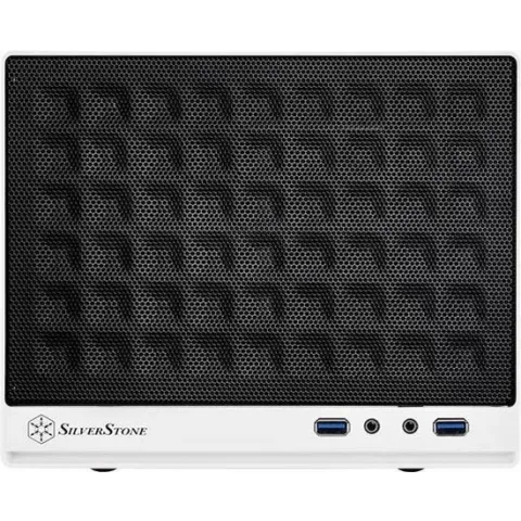 Silverstone SG13 Mini-Toren Zwart, Wit