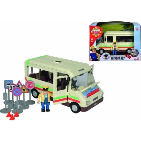 Simba - Brandweerman Sam - Trevors Bus incl. Figuurtje