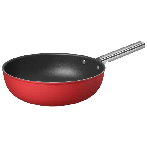 SMEG Wokpan 30 cm Rood