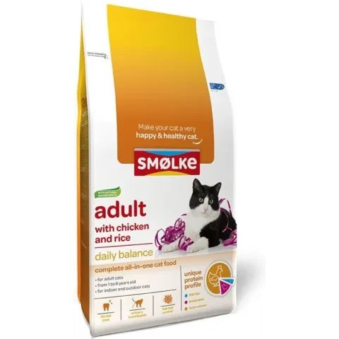 Smolke Kattenvoer Adult Kip - Rijst 10 kg