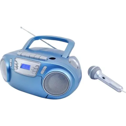Soundmaster SCD5800BL - CD boombox met radio/cassettespeler en externe microfoon
