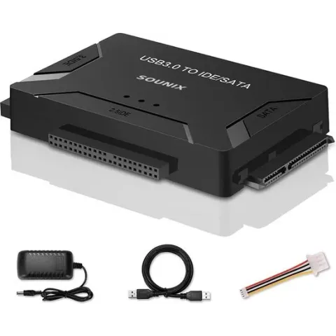 SOUNIX USB 3.0 naar 2.5&3.5 inch SATA III&IDE harde schijf adapter met ondersteuning 12V 2A externe voedingsadapter tot 4TB-USBSATAJ