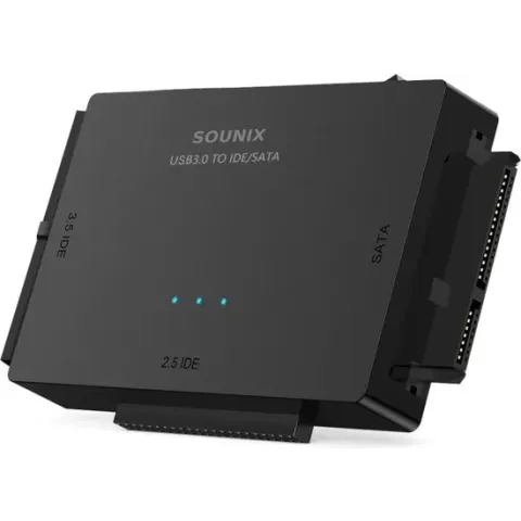 Sounix USB 3.0 naar 2.5&3.5 inch SATA III&IDE - IDE/SATA Adapter - HDD, SSD, CD-ROM, CD-RW, DVD-RW