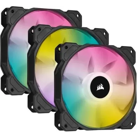 SP Series SP120 RGB ELITE 120mm RGB LEDFan with AirGuide Triple Pack with Lighting Node CORE