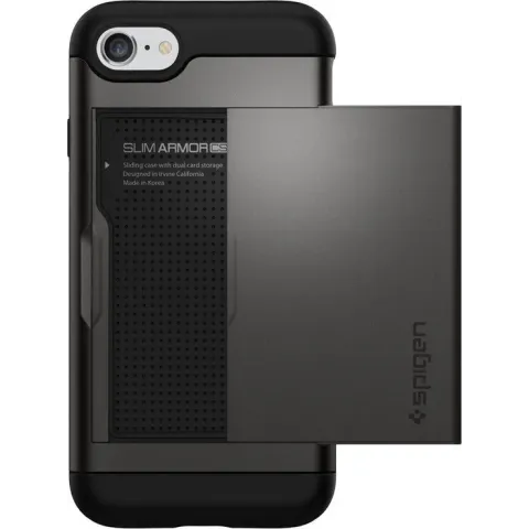 Spigen Slim Armor CS case iPhone 7 8 SE 2020 SE 2022 hoesje - Zwart