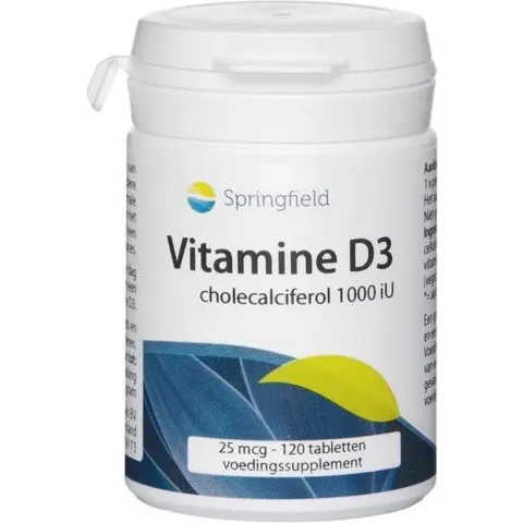 Springfield Vitamine D3 1000 IU - 120 Tabletten - Vitaminen