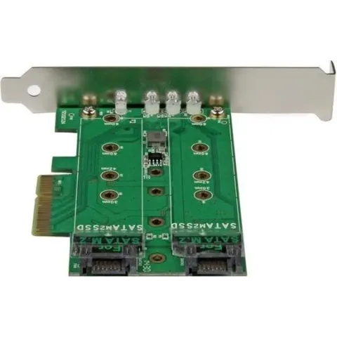 StarTech.com 3-poorts M.2 SSD (NGFF) adapter kaart- 1 x PCIe (NVMe) M.2, 2 x SATA III M.2 PCIe 3.0