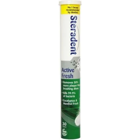 Steradent Reinigingstabletten - Active Fresh 30 Tabletten