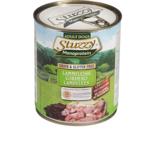 Stuzzy Monoprotein Lam - Hond - Natvoer - Glutenvrij - 6 x 800 gr