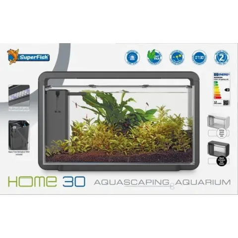 SuperFish Home 30 Aquarium Zwart