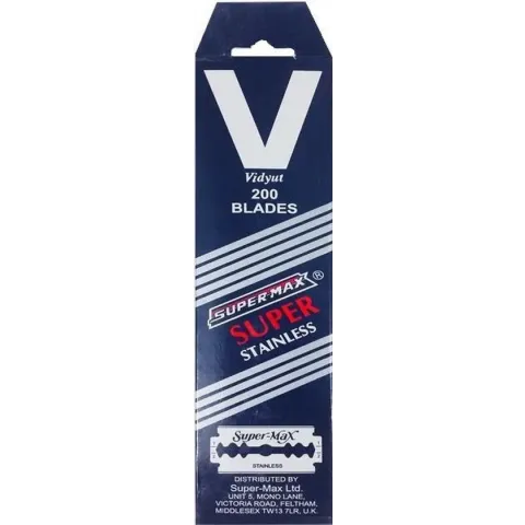SuperMax Super Stainless Double Edge Razor Blades (200 Blades)