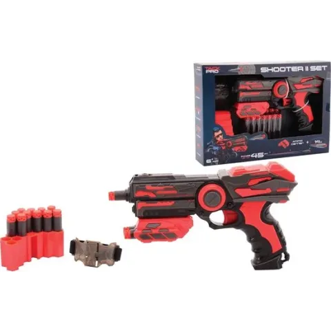 Tack Pro Set Pro Shooter Ii Foam 23 Cm Zwart/rood 4-delig
