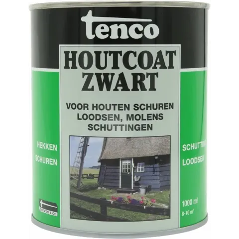 Tenco houtcoat zwart - 10 liter