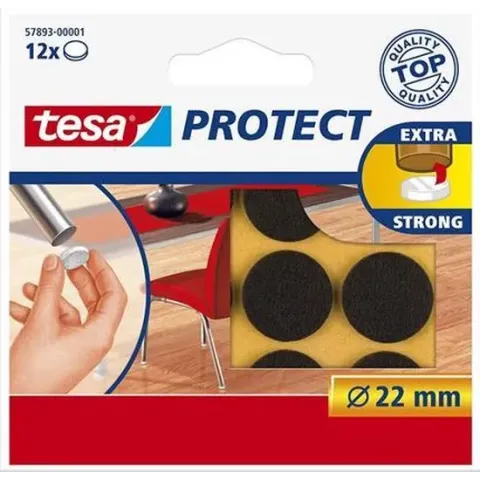 Tesa Beschermvilt - Bruin - Ø 22 mm - 12 Stuks