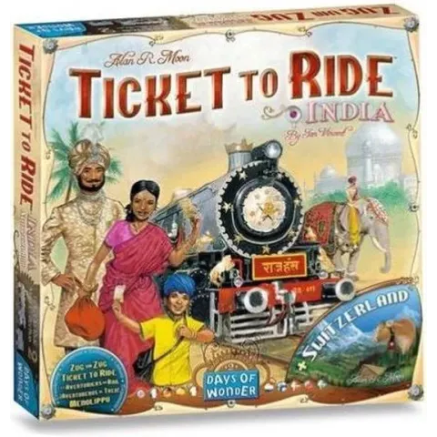 Ticket to Ride India & Zwitserland - Uitbreiding - Bordspel