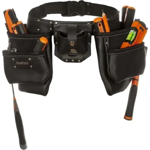 ToolPack 366.000 Industrial Gereedschapsgordel zwart - Dubbel - Leer
