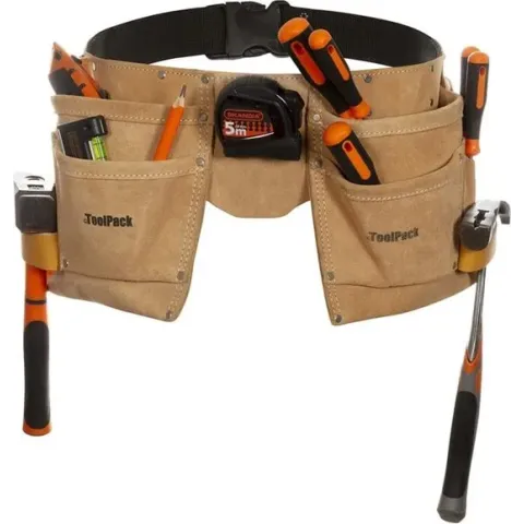 Toolpack Dubbele buidel gereedschapsriem Superior leer 366.004